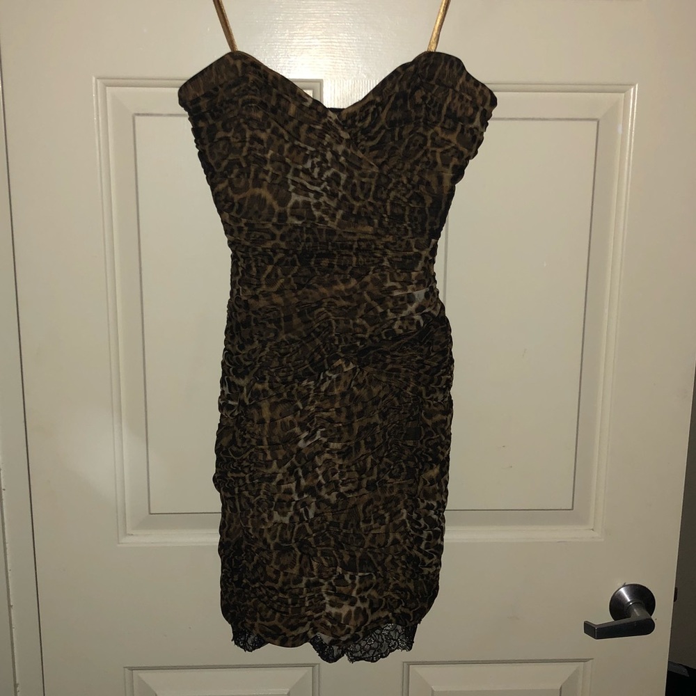BCBG Sexy Animal Print Cocktail Dress